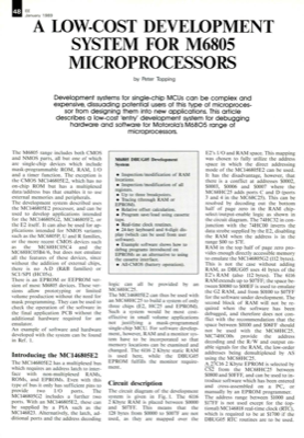 A Low-Cost Development System For M6805 Microprocessors