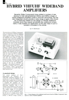 Hybrid Vhf/Uhf Wideband Amplifiers