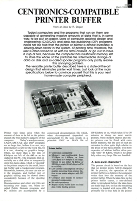 Centronics-Compatible Printer Buffer