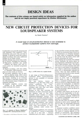 New Circuit Protection Devices For Loudspeaker Systems