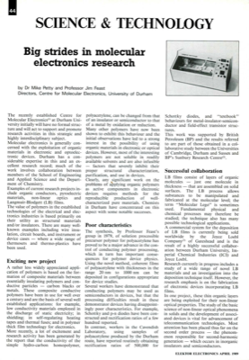 Science & Technology - Big Strides In Molecular Electronics Research