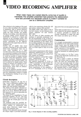Video Recording Amplifier