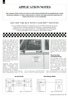 Get Off The Bus With Taxichip Devices