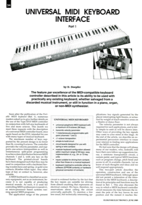Universal Midi Keyboard Interface Part 1