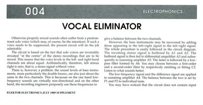 Vocal Eliminator