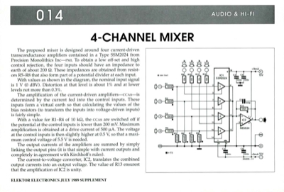 4-Channel Mixer
