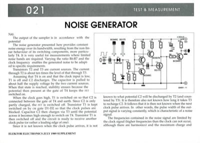 Noise Generator Elektor Magazine Noise Generator Elektor Magazine