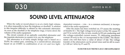 Sound Level Attenuator