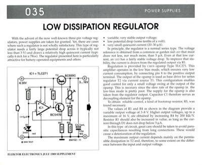 Low Dissipation Regulator