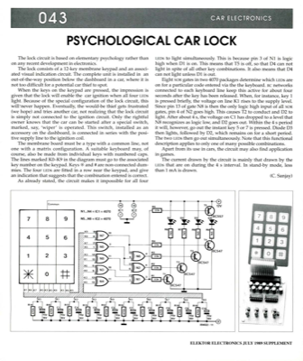 Psychological Car Lock