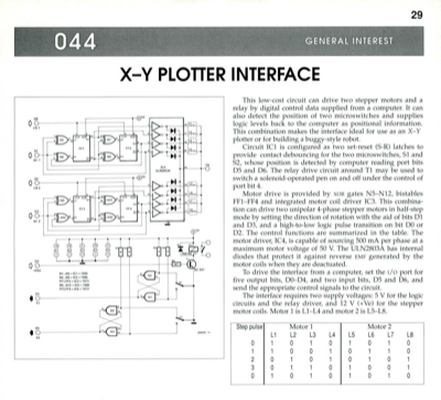 X Y Plotter Interface
