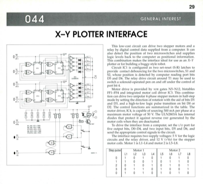 X Y Plotter Interface Elektor Magazine