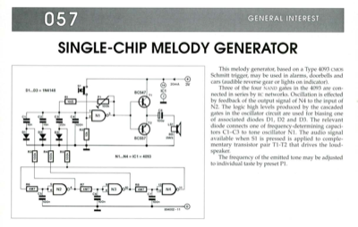 Single-Chip Melody Generator