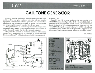 Call Tone Generator