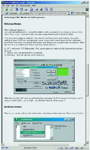 Network Monitor for Nokia GSM Phones