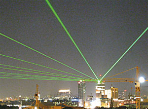 Projection over Hundreds of Metres