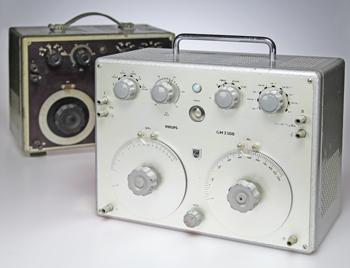 Two Philips GM2308 Audio Signal Generators (1950, 1964)