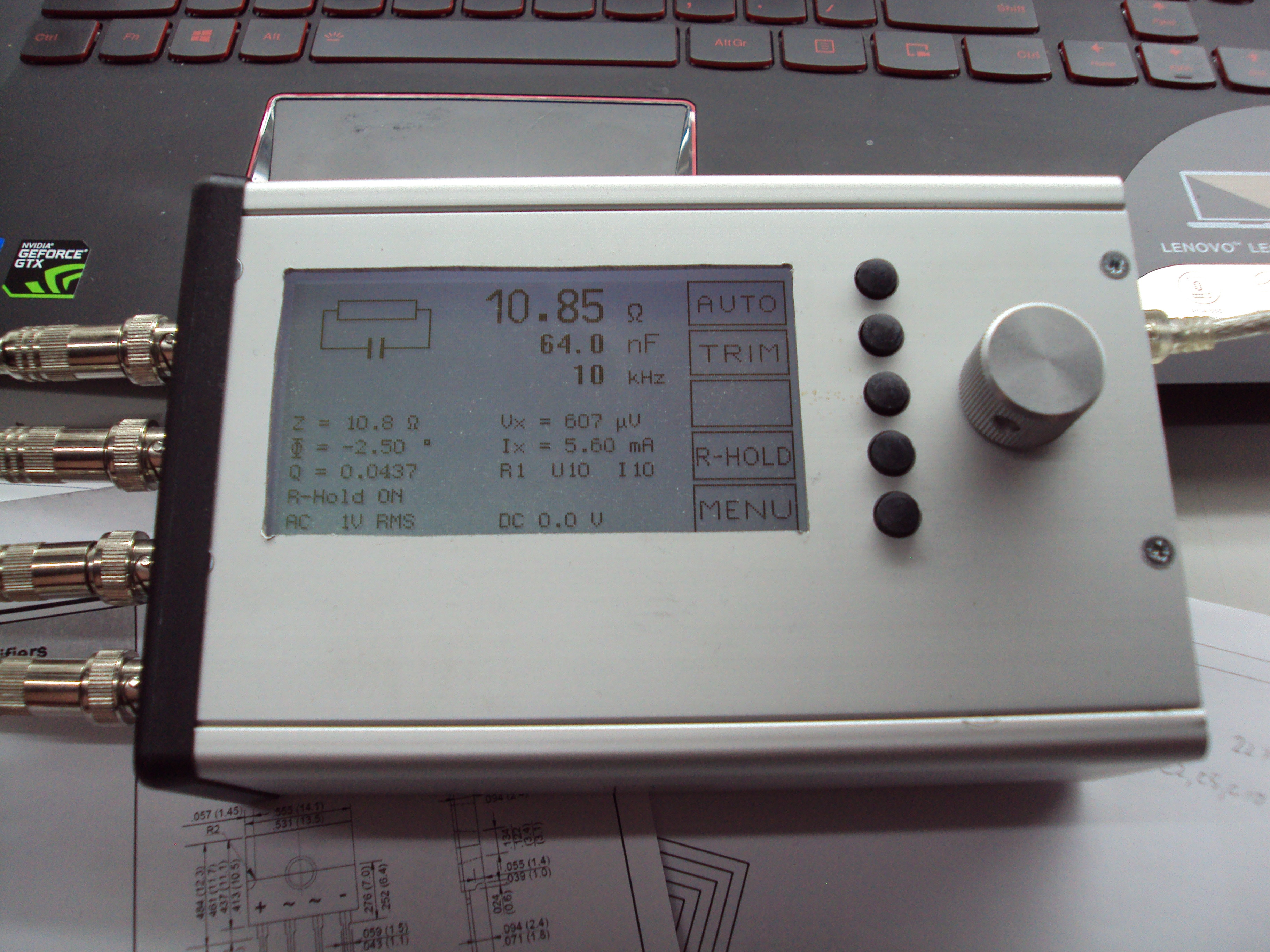 Quatre-Ligne 1 kHz AC SINE-Wave Batterie Résistance Interne instrument 0.1 ω 200 ω